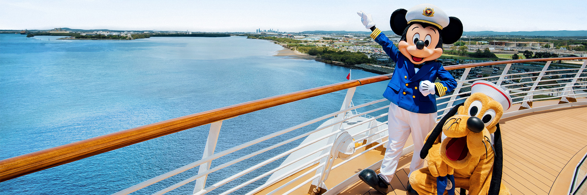 Mickey and Pluto on the deck - Disney Cruise Line Spring Header